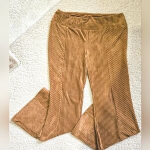 No Boundaries Cognac Flare Corduroy Pants 100% Recycled Polyester Sz XL (15-17)